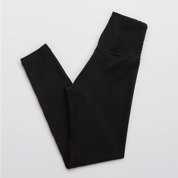 NWT OFFLINE By Aerie Real Me Smocked Legging Black Sz XS - Picture 4 of 10